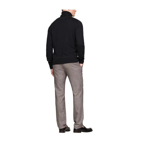 Tommy Hilfiger Pullover Maglia Uomo dolcevita a tinta unita Nero - Francavilla Moda